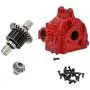 F Fityle 1:14 Upgrade Metal Gear Box Shell and Differential RC Car Part for Wltoys144001 Buggy Accessories - Red
