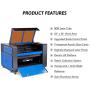 Orion Motor Tech 80W CO2 Laser Engraver Cutter Machine 24 x 35 Inch XL Engraving Cutting Area with USB Port, Auto Lift, Red Dot Pointer, Exhaust Fan, Cuts Wood Vinyl Glass Etc for Home DIY Business
