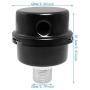 WHYHKJ 1/2'' Thread 20mm Air Compressor Parts Metal Air Compressor Intake Filter Noise Muffler Silencer, Black
