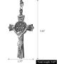 EING Metal And Crystal Diamond Cross Jesus Christian Car Rear View Mirror Pendant Hanging Car Styling Accessories Auto Decoration,Silver