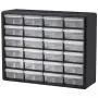 Akro-Mils 24 Drawer 10724, Plastic Parts Storage Hardware and Craft Cabinet, (20-Inch W x 6-Inch D x 16-Inch H), Black Akro-Mils 24 Drawer 10724, Plastic Parts Storage Hardware and Craft Cabinet, (20-Inch W x 6-Inch D x 16-Inch H), Black