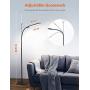 TaoTronics LED Floor Lamp, 4 Brightness Levels & 4 Colors Dimmable Floor Lamp Modern Standing Light Adjustable Gooseneck Task Lighting for Reading Living Room Bedroom Office Piano