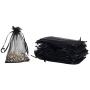 HRX Package 100pcs Black Organza Gift Bags 4 x 6 inches Wedding Christmas Favors Jewelry Pouches