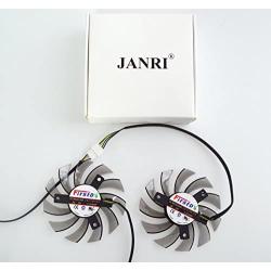 JANRI Replacement 75mm 4pin VGA Video Card Dual-X Fan for Sapphire HD7850 7790 7870 6930 6950 7950 970 FD7010H12S DC12V 0.35A