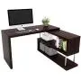 Bestier Rotating L Shaped Computer Desk, 51'' Large Corner Office Desk with Open 2 Tier Storage Shelves, Lightweight Sturdy Hollow-Core Board Gaming L Desk Workstation for Home Office, Brown Bestier Rotating L Shaped Computer Desk, 51'' Large Corner Office Desk with Open 2 Tier Storage Shelves, Lightweight Sturdy Hollow-Core Board Gaming L Desk Workstation for Home Office, Brown