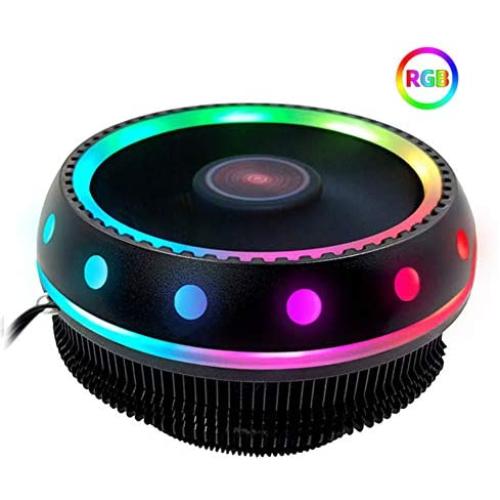 PICKME Aluminum CPU Cooler Radiator, RGB Heat Sink Silent PC CPU Cooling Cooler Heatsink Fan for Intel LGA/115X/775/1366
