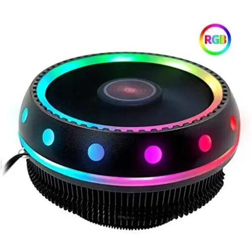 PICKME Aluminum CPU Cooler Radiator, RGB Heat Sink Silent PC CPU Cooling Cooler Heatsink Fan for Intel LGA/115X/775/1366 PICKME Aluminum CPU Cooler Radiator, RGB Heat Sink Silent PC CPU Cooling Cooler Heatsink Fan for Intel LGA/115X/775/1366