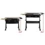 Yaheetech Height Adjustable Drafting Table Desk Drawing Table Desk with P2 Tiltable Tabletop, Stool and 2 Storage Drawers for Reading, Writing,Studying Art Craft Work Station