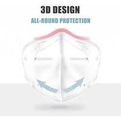 KN95 Masks for Coronavịrus Protection - 5 Layers Cup Dust Mask, Protection Breathable Foldable Protective Masks Against PM2.5, Dust, Air Pollution for Adult, Men, Women(20 PCS)