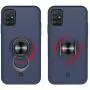 Case for Galaxy A51 (Not Fit A51 5G Version),360 Metal Rotating Ring Kickstand [Work with Magnetic Car Mount] , Hybrid Slim Fit Hard Back Shockproof Protective Compatible with Galaxy M40S Cover -Blue