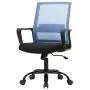 Office Chair Ergonomic Desk Task Chair Mesh Computer Chair Mid-Back Mesh Home Office Swivel Chair Modern Executive Chair with Wheels Armrests Lumbar Support (Blue)