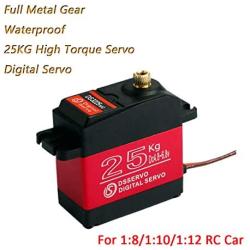 2pcs DS3225 25KG 270 Degree High Torque RC Digital Servo - Miuezuth Waterproof Full Metal Gear Servo Motor with 25T Servo Horn for RC Robotic Arm Model DIY Baja Car 1/10 Scale Crawler Truck