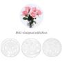 HOMEFUN Bistro Table Set, White Rose 3 Piece, Outdoor Patio Table and Chairs Furniture, Durable Rust Weather Resistance