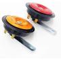 Viping Car Horn Car Electric Horn 118DB 12V Super Loud High Tone and Low Tone Metal Twin Horn Kit with Bracket Waterproof Air horn Electric Universal Horn 2pcs for Moto Truck Boat Car (Red and yellow)