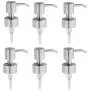 Stainless Steel Replacement Lotion Pump Parts, 28-400 (6 pack); Silver-Colored Brushed Metal Soap Dispensers Fit Standard 8oz / 16oz Boston Round 28/400 Neck Bottles Stainless Steel Replacement Lotion Pump Parts, 28-400 (6 pack); Silver-Colored Brushed Metal Soap Dispensers Fit Standard 8oz / 16oz Boston Round 28/400 Neck Bottles