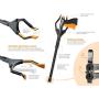 EZPIK 40'' Long Reach Grabber Reacher Tool - Heavy Duty Trash Picker Upper Grabber - Long Handled Reacher Grabber Pickup Tool - Extended Grabber Tool with Rotating Head and Magnet [ New Metal Latch ]