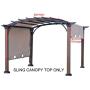 ALISUN Replacement Sling Canopy (with Ties) for The Lowes Allen + roth 10 ft x 10 ft Tan/Black Material Freestanding Pergola #L-PG152PST-B (Size: 200'' (L) x 103'' (W))