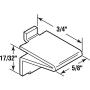 Prime-Line Products U 10173 Shelf Bracket Clips (8 Pack), 5/8'', Nickel Plated Finish