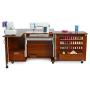 Arrow K8405 Wallaby II Kangaroo Sewing, Cutting, Quilting, Crafting Cabinet and Table, Includes Storage and Airlift, Portable with Wheels, Teak Finish