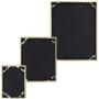 Golden State Art, Set of 7, Aluminum Photo Frame with Ivory Color Mat & Real Glass, Metal Wall Photo Frame Collection (Gold)
