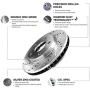 For Nissan Xterra, R1 Concepts eLine Frontier R1 Concepts eLine Front Rear Drill Slot Brake Rotors Kit + Ceramic Pads