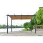 ALEKO PERGSAND10X13 Aluminum Outdoor Retractable Canopy Pergola - 13 x 10 Ft - Sand Color