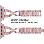 Yolovie Stainless Steel Band Compatible for Apple Watch Bands 40mm 38mm Women Rhinestone Bling Wristband Metal Bracelet Sport Strap with Removal Links for iWatch Series 5 4 3 2 1 - Pink