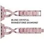 Yolovie Stainless Steel Band Compatible for Apple Watch Bands 40mm 38mm Women Rhinestone Bling Wristband Metal Bracelet Sport Strap with Removal Links for iWatch Series 5 4 3 2 1 - Pink