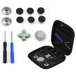 Controller Accessories Kit for PS4 / for Xbox One, 12 in 1 Replacement Parts Kits Lever Cap Buttons for PS4 / for Xbox One Controller