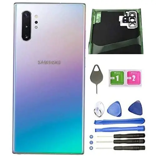 Galaxy Note 10 Plus Back Cover Glass Housing Door Replacement with Camera Lens Parts for Samsung Galaxy Note10+ Note10 Plus 5G +Tools (Aura Glow) Galaxy Note 10 Plus Back Cover Glass Housing Door Replacement with Camera Lens Parts for Samsung Galaxy Note10+ Note10 Plus 5G +Tools (Aura Glow)