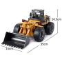 Huina 2.4Ghz Radio Control Bulldozer Construction Vehicle Alloy 6 Channel 4 Wheel Loader Remote Control Simulation Truck