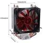 upHere Quiet CPU Cooler with 4 Direct Contact Heatpipes, Red LED Fan,C92R upHere Quiet CPU Cooler with 4 Direct Contact Heatpipes, Red LED Fan,C92R