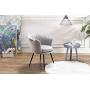 Chairus Velvet Leisure Chair for Living Room/Bed Room, Upholstered Mid Century Modern Accent Arm Chair with Black Metal Legs, Guest Chair, Vanity Chair(Warm Gray)