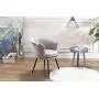 Chairus Velvet Leisure Chair for Living Room/Bed Room, Upholstered Mid Century Modern Accent Arm Chair with Black Metal Legs, Guest Chair, Vanity Chair(Warm Gray)