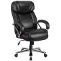 Flash Furniture HERCULES Series Big & Tall 500 lb. Rated Black LeatherSoft Executive Swivel Ergonomic Office Chair with Extra Wide Seat