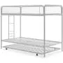 DHP Triple Metal Bunk Bed Frame, White, Twin DHP Triple Metal Bunk Bed Frame, White, Twin