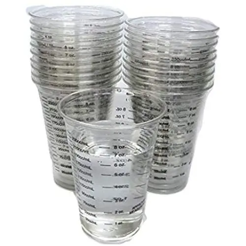 20 8oz Disposable Graduated Clear Plastic Cups for Mixing Paint, Stain, Epoxy, Resin 20 8oz Disposable Graduated Clear Plastic Cups for Mixing Paint, Stain, Epoxy, Resin
