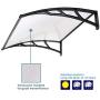 Yescom 39''x 39'' Door Window Outdoor Awning Patio Cover UV Rain Snow Protection One-Piece Polycarbonate Hollow Sheet