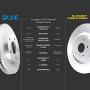 For 2014-2017 Fiat 500L Front Rear R1 Concepts eLine Plain Brake Rotors Kit + Ceramic Brake Pads