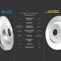 For 2014-2017 Fiat 500L Front Rear R1 Concepts eLine Plain Brake Rotors Kit + Ceramic Brake Pads