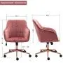 Duhome Home Office Chair Computer Desk Chair Armchair Task Chair Velvet Upholstered Chair Height Adjustable Comfortable Stool Swivel Rolling Chair with Rose Gold Metal Base for Office Study Pink Duhome Home Office Chair Computer Desk Chair Armchair Task Chair Velvet Upholstered Chair Height Adjustable Comfortable Stool Swivel Rolling Chair with Rose Gold Metal Base for Office Study Pink