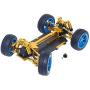 freneci RC Car Frame Metal Car Frame Replacement Upgrade Accessory Compatible with WLtoys A959 A969 A979 1/18 - Golden