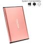 Maxone 250GB Ultra Slim Portable External Hard Drive HDD USB 3.0 for PC, Mac, Laptop, PS4, Xbox one - Rose Pink