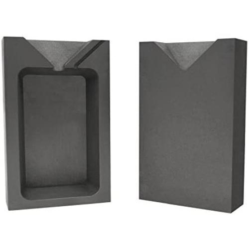 10 Troy Ounce Silver Rectangular Two Part Split Graphite Ingot Mold Precious Metal Casting Melting