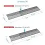 Unicook Universal Replacement Heavy Duty Adjustable Porcelain Steel Heat Plate Shield, Heat Tent, Flavorizer Bar, Burner Cover, Flame Tamer for Gas Grill, Extends from 11.75'' up to 21'' L, 4 Pack