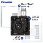 Panasonic FV-0811VFL5E WhisperFit EZ Retrofit Ventilation Fan with Light, 80 or 110 CFM