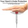 4 Pieces Automatic Center Punch 5 Inch Center Hole Punch Adjustable Spring Loaded Metal Drill Tool for Wood, Metal, Plastic with Cushion Cap and Adjustable Impact