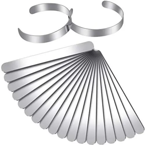 Hicarer 18 Pieces Bracelet Blanks Stainless Steel Bangle Blanks DIY Cuff Bracelet Blanks for Making Presents Stamping Jewelry, 3/8 x 6 Inches Hicarer 18 Pieces Bracelet Blanks Stainless Steel Bangle Blanks DIY Cuff Bracelet Blanks for Making Presents Stamping Jewelry, 3/8 x 6 Inches