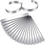 Hicarer 18 Pieces Bracelet Blanks Stainless Steel Bangle Blanks DIY Cuff Bracelet Blanks for Making Presents Stamping Jewelry, 3/8 x 6 Inches