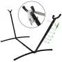 SUPER DEAL Portable 9FT Hammock Stand - 450LBS Capacity Weather Resistant Metal Frame with Carrying Case, 6 Optional Hook Positions SUPER DEAL Portable 9FT Hammock Stand - 450LBS Capacity Weather Resistant Metal Frame with Carrying Case, 6 Optional Hook Positions